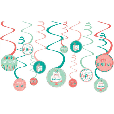 Spiral Decorations - Happy Cake Day - Premium Party Distribution