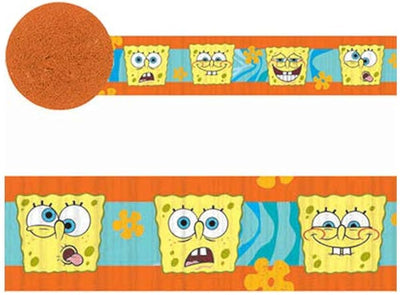 Spongebob 30ft Crepe Streamer Roll - Premium Party Distribution