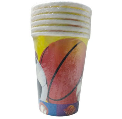 Sport 8oz Plastic Cups 6ct - Premium Party Distribution
