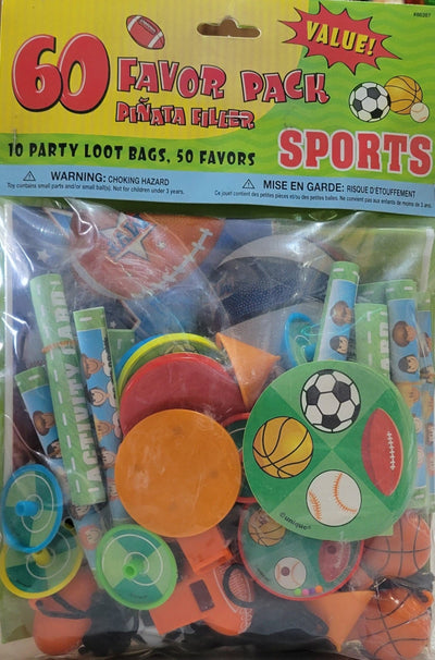 Sports Favor Pack 60ct - Premium Party Distribution