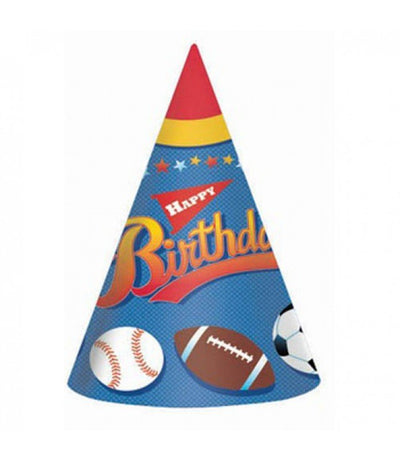 Sports 'Little Champs' Party Hats (8ct) - Premium Party Distribution