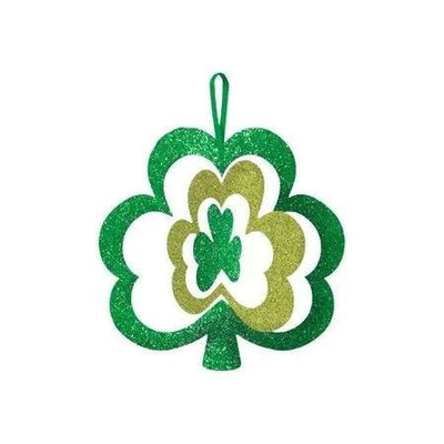 St. Patrick's Day Glitter Spinning Shamrock Sign - Amscan - Premium Party Distribution