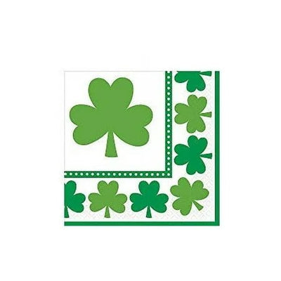 St. Patrick's Day Shamrock Beverage Napkins 16ct - Amscan - Premium Party Distribution