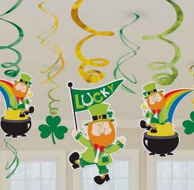 St. Patrick's Day Swirl Decorations - Amscan - Premium Party Distribution