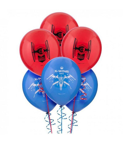 Star Wars 'The Force Awakens' 12" Latex Balloons (6ct) - Premium Party Distribution