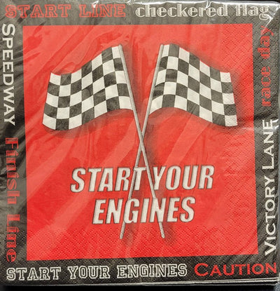 Start Your Engines Lunch Napkins 16ct - Premium Party Distribution