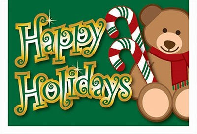 Stocking Topper - Happy Holidays Bear - Premium Party Distribution