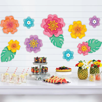 Summer Hibiscus Paper Flower Decorations - Premium Party Distribution