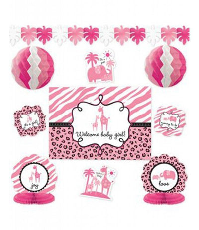 Sweet Safari Girl Room Decorating Kit (10pc) - Premium Party Distribution