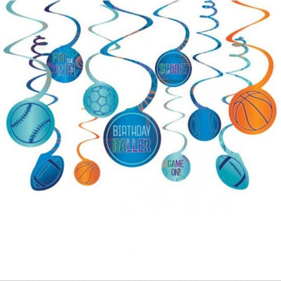 Swirl Decorations - Birthday Baller - Premium Party Distribution