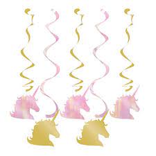 Swirl Decorations - Unicorn Sparkle (5ct) - Premium Party Distribution