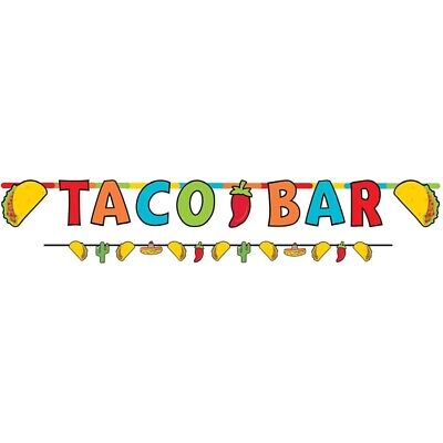 Taco Bar Jumbo Letter Banner 10ft - Amscan - Premium Party Distribution