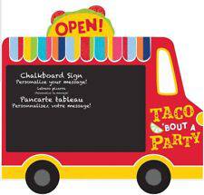 Taco Truck Chalkboard Easel Sign 13" x 14" (1ct) - Amscan - Premium Party Distribution