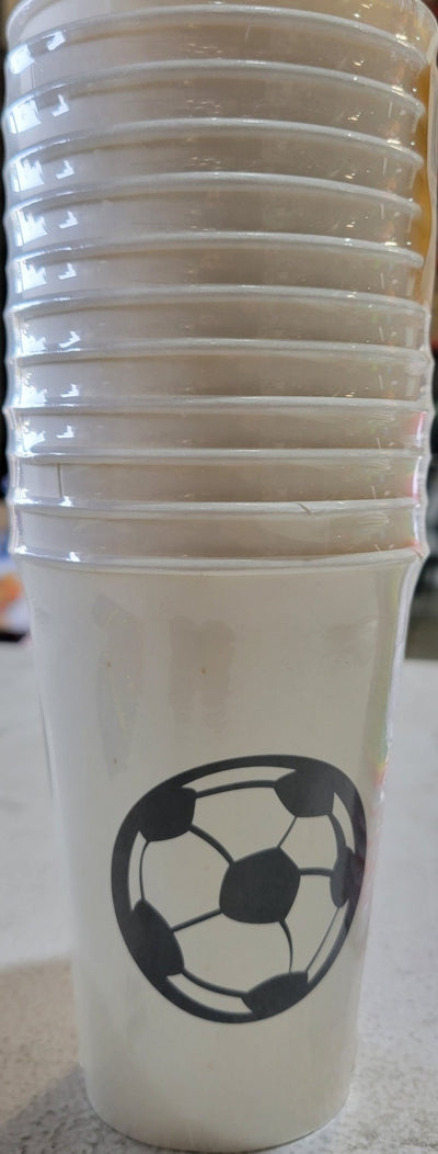 Team Sports Soccer 12oz Paper Cups 12ct - Premium Party Distribution