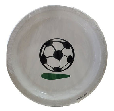 Team Sports Soccer 9in Plates 8ct - Premium Party Distribution