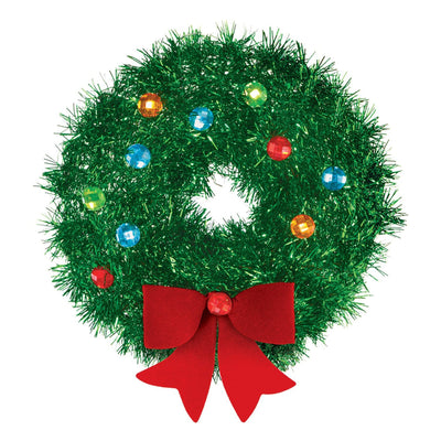 Tinsel Decoration - Wreath with Bow - Premium Party Distribution