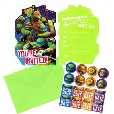 TMNT Postcard Invitation 8ct - Premium Party Distribution