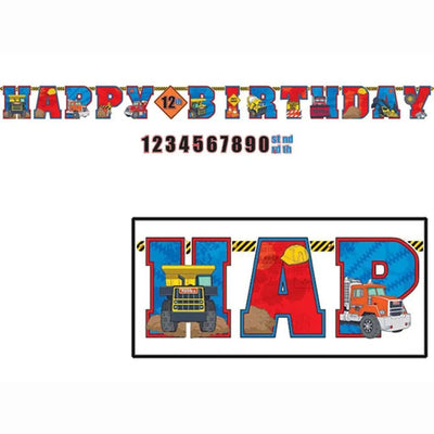 Tonka Construction Happy Birthday Banner 10ft - Premium Party Distribution
