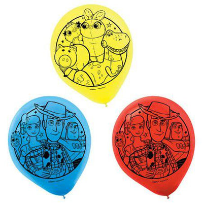 Toy Story 4 Printed Latex Balloons 6ct - Amscan - Premium Party Distribution