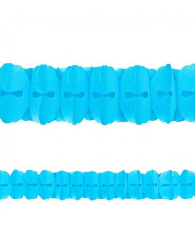Turquoise Paper Garland 12ft 1ct - Premium Party Distribution