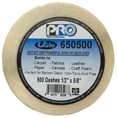 UGlu Dashes ½" x 5/8" - (Roll of 500) - Premium Party Distribution