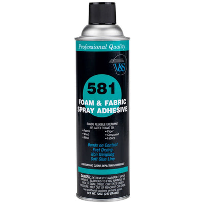 V&S 581 Foam & Fabric Spray Adhesive 12oz - 12pcs/1cs - CASE ONLY - Premium Party Distribution
