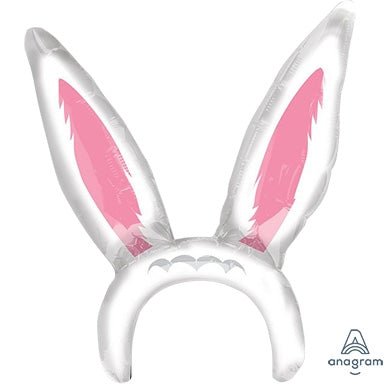 Wearable BUNNY Ears (PKG of 10) Foil Balloon - Air Fill ONLY! - Premium Party Distribution