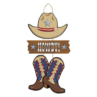 Western Triple Sign - Premium Party Distribution