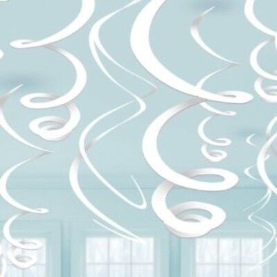 White Swirl Decoration 12pc - Premium Party Distribution
