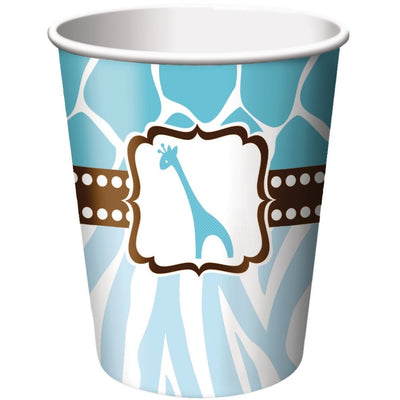 Wild Safari Blue 9oz Cups 8ct - Premium Party Distribution