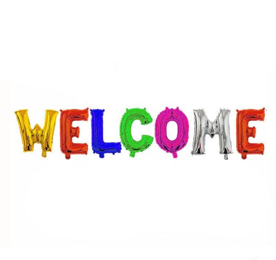 Winner Party 16" Rainbow Welcome Balloon Banner - Premium Party Distribution
