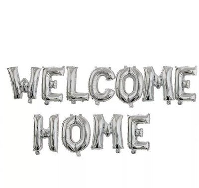 Winner Party 16" Silver Welcome Home Balloon Banner - Premium Party Distribution