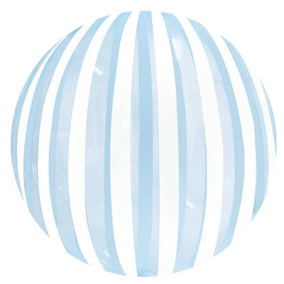 Winner Party 18" Crystal Blue Strip Bubble Balloon 1pc - Premium Party Distribution