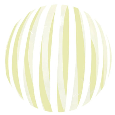 Winner Party 18" Crystal Yellow Strip Bubble Balloon 1pc - Premium Party Distribution
