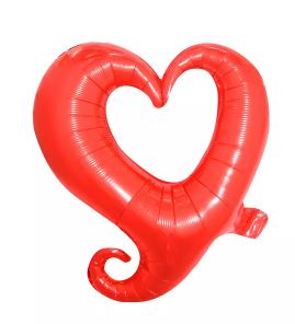 Winner Party 18" Red Hook Heart Balloon - Premium Party Distribution