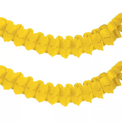 Yellow Paper Garland 12ft 1ct - Premium Party Distribution