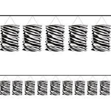 Zebra Paper Lantern Garland 12ft - Premium Party Distribution